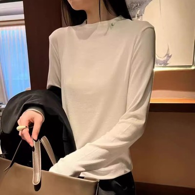小高领超舒适含羊毛长袖打底衫