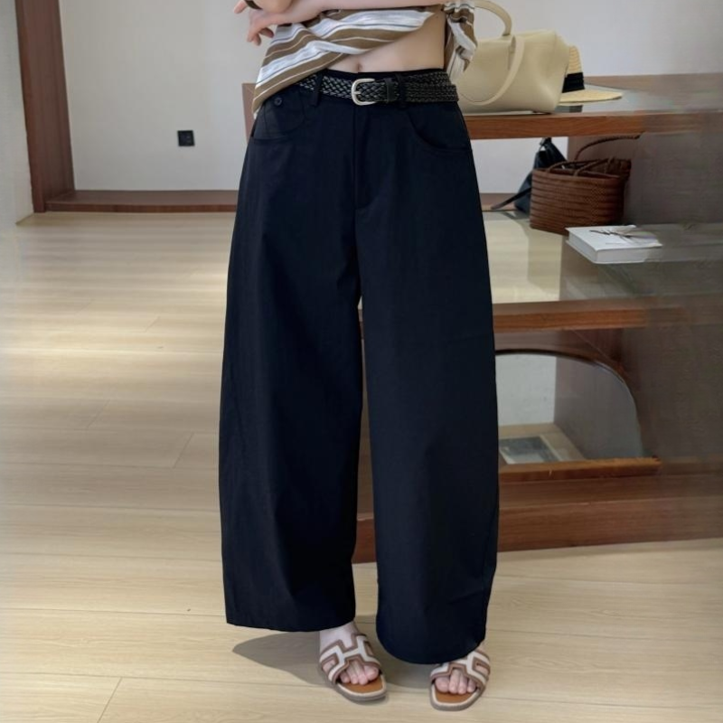 梨型入的气球裤 遮肉遮胯显瘦休闲裤 洋气小个子九分阔腿裤奶奶裤