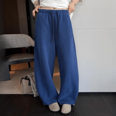 韩系休闲冬季4色加绒卫裤