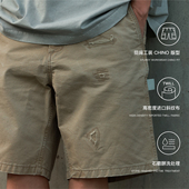 五分裤 PINSKTBS 24SS日系复古休闲可调节腰围水洗CHINO短裤 男