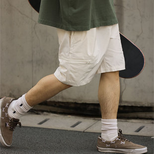 宽松休闲五分裤 PINSKTBS 斜纹运动短裤 CHINO日系复古夏季 男 23SS