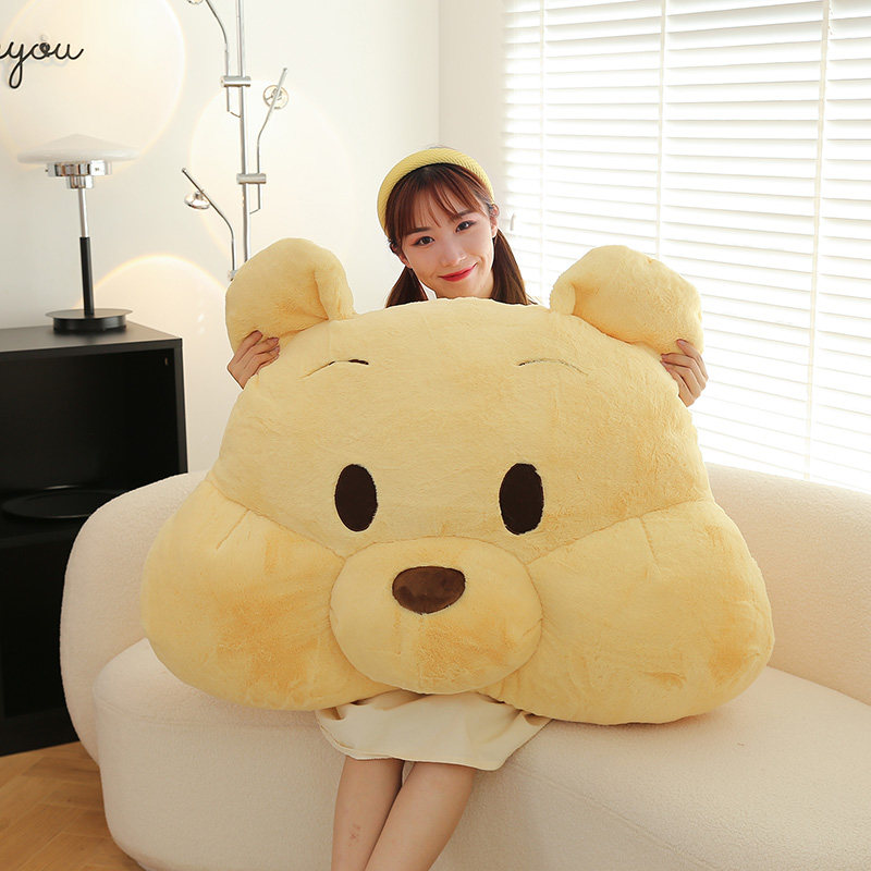 可爱卡通床头靠枕草莓熊维尼熊抱枕双人床大靠背沙发靠垫儿童玩偶
