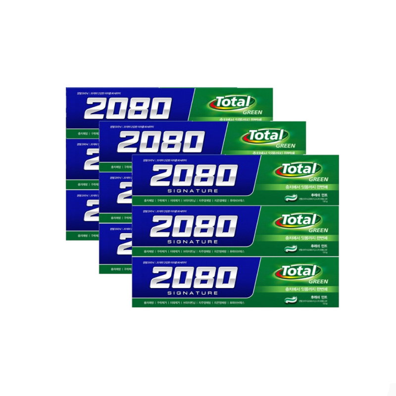 2080韩国绿茶清爽型消除牙膏