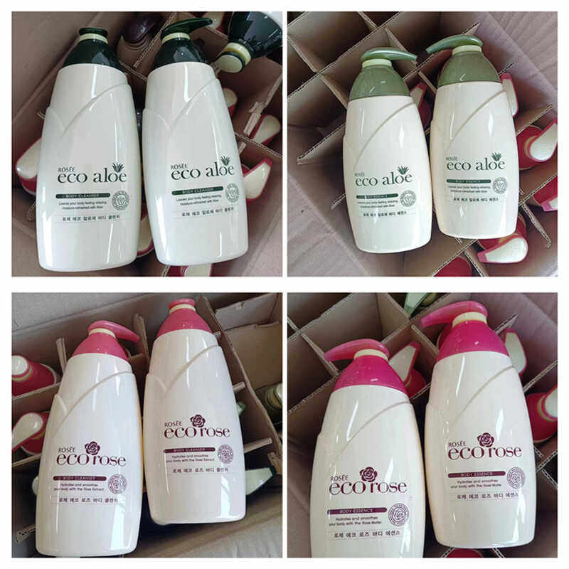 韩国正品露姿ecopure露紫伊蔲芦荟玫瑰沐浴露身体乳润肤乳保湿