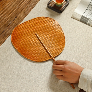 手工竹编扇子大漆团扇青篦扇麈尾扇蒲扇舞蹈扇纳凉便携古风中国风