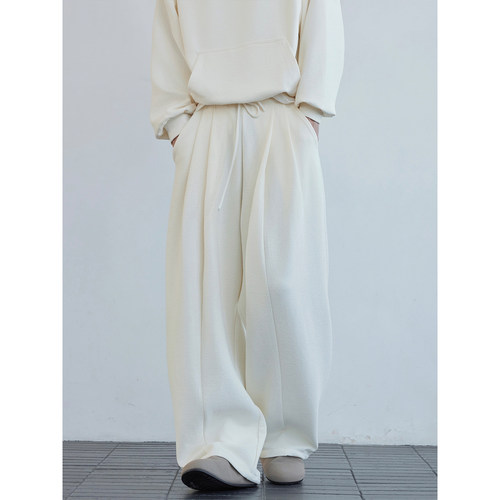 日系廓形弯刀裤立体剪裁可束脚