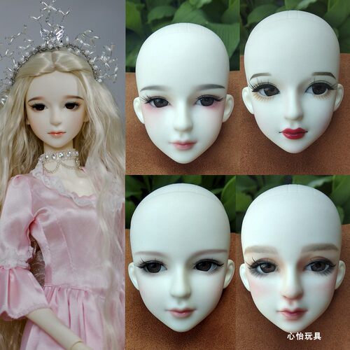 60CM心怡娃娃3分手绘妆头精美妆