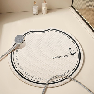 扇形淋浴房防滑圆形浴室地垫洗手间防水地毯老人防摔隔水吸盘脚垫