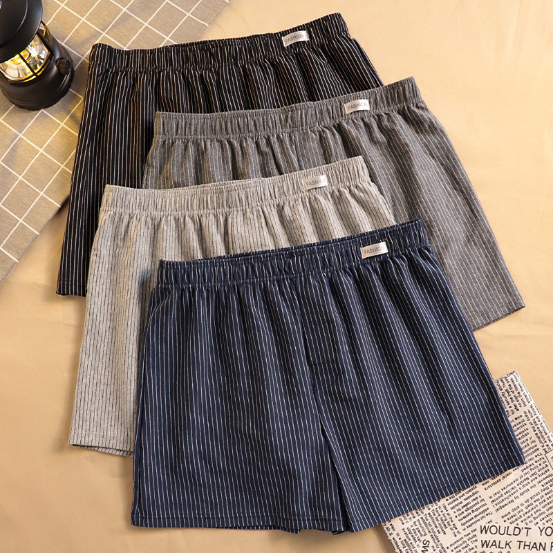 男士居家内裤条纹柔软阿罗裤男士超薄透气宽松四角内裤男生平角裤,女士内衣/男士内衣/家居服,男阿罗裤,淘宝优惠券,粉丝福利购,淘宝优惠卷