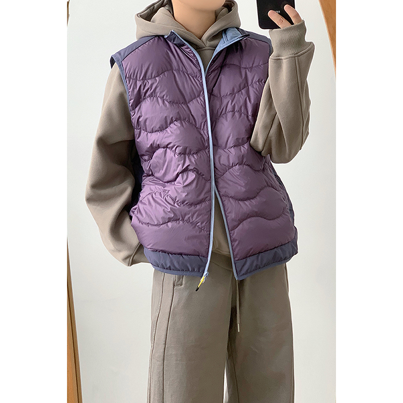 林弯弯美式轻量化户外羽绒服外套男女马甲里料保暖90白鸭绒背心冬