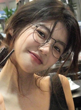 复古黑色小框圆形近视眼镜男女韩系简约可爱萌妹学生平光镜小圆脸