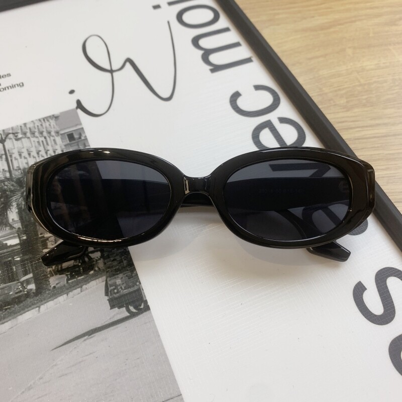 2023新款猫眼黑色墨镜男女时尚韩版夏日沙滩豹纹太阳眼镜防紫外线