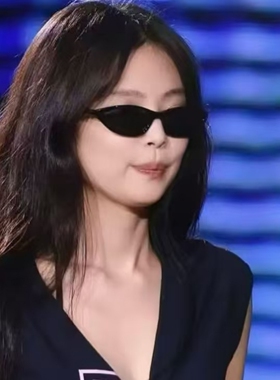 Jennie同款Y2K复古猫眼辣妹墨镜