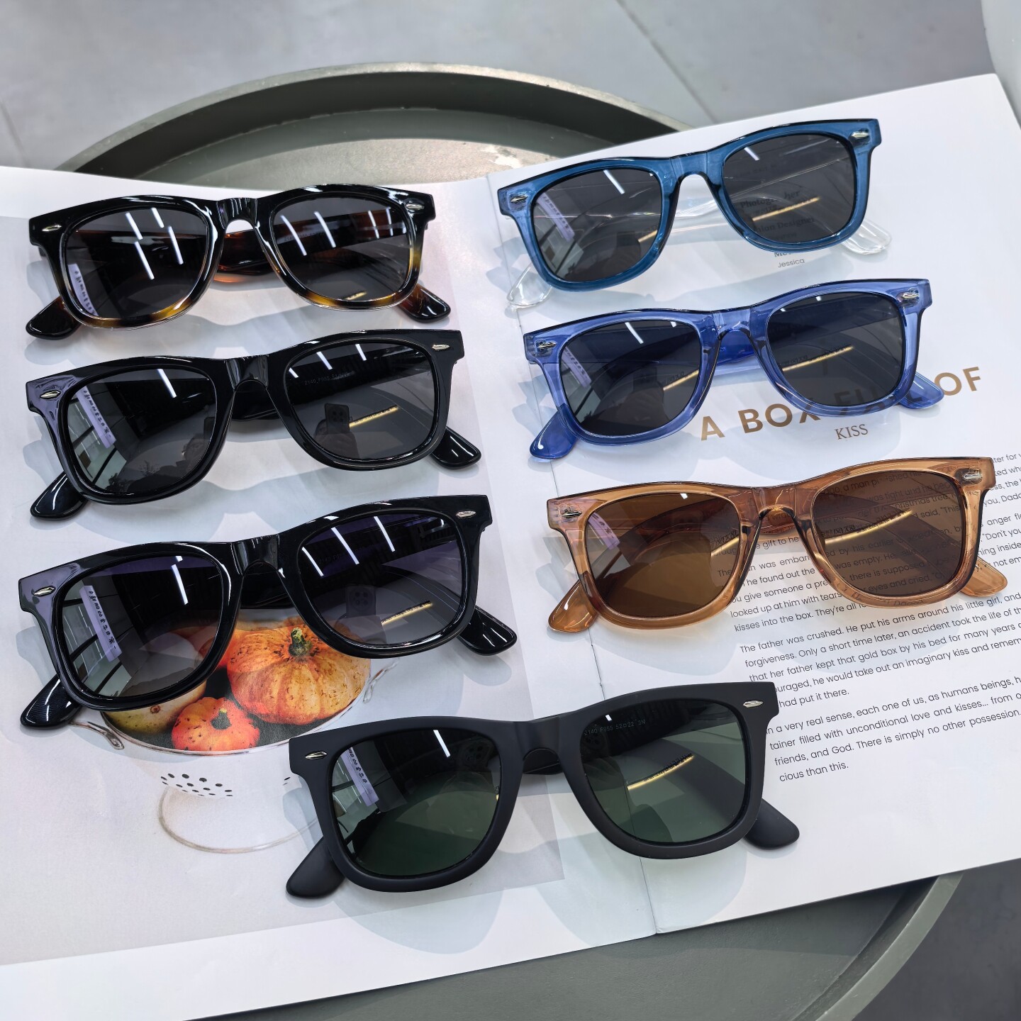 复古简约方框偏光墨镜潮男女茶色太阳镜防紫外线显脸小高级感遮阳