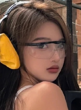 黑色框防雾防尘飞溅风沙护目防风镜凹造型骑行可调节拉拉腿男女