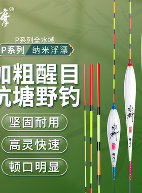 达摩浮漂纳米P系列全水域底钓综合野钓醒目高灵敏耐用鱼漂P02
