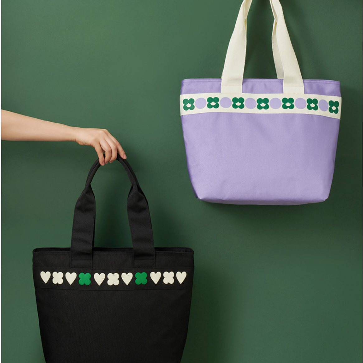 韩国代LocknLock乐扣乐扣四叶草长效保温包野餐包便携包包收纳