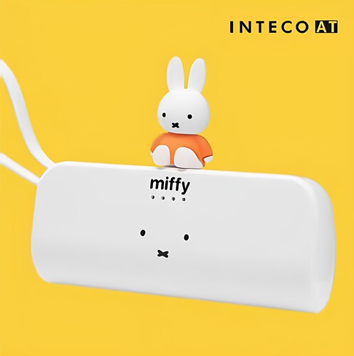 韩国代INTECO AT联名米菲miffy磁吸充电宝便携迷你公仔移动电源