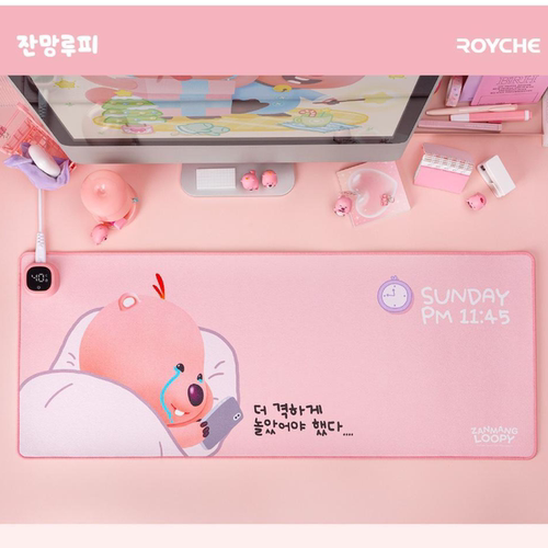 韩国代Zanmang loopy露比保温加热鼠标垫大号温暖防滑电脑周边