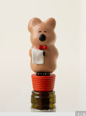 韩国代Dinotaeng柿子椒熊红酒塞侍者可爱密封瓶塞绅士