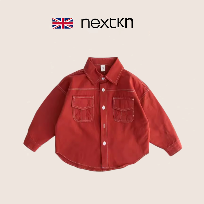英国NEXT男童纯色长袖衬