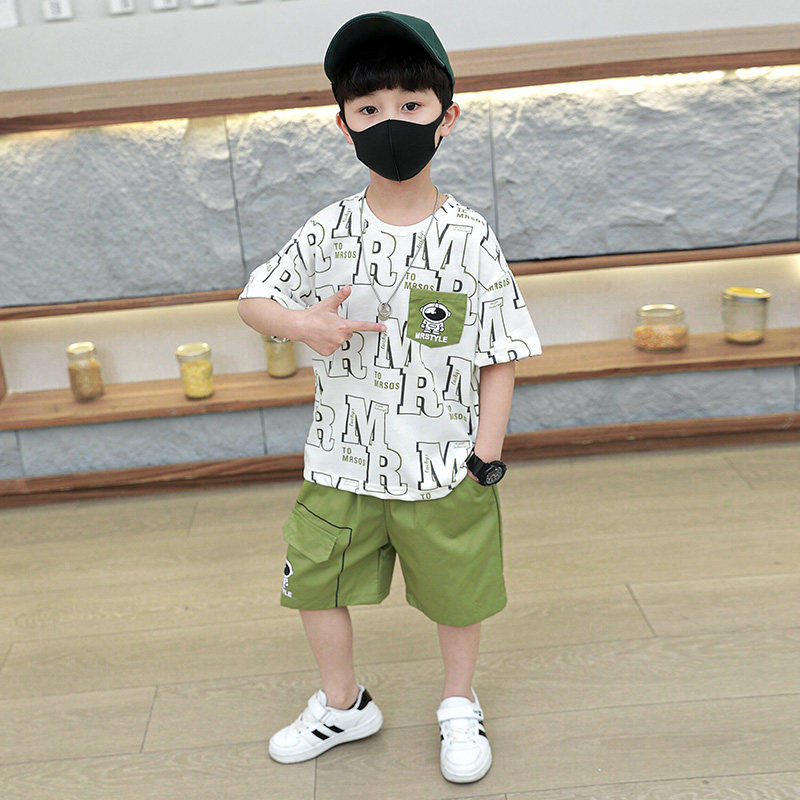男童夏装套装2026新款小男孩夏天薄款衣服宝宝夏季潮流洋派儿童套
