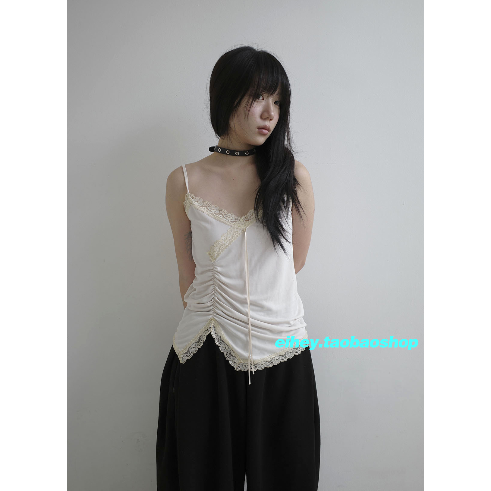 eihey诶嘿纯欲开叉上衣吊带女