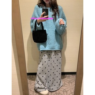 eihey诶嘿星星y2k复古小众半身长裙松紧腰系带显瘦休闲直筒裙长裙