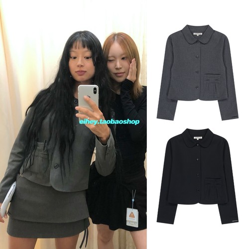 eihey诶嘿newjeans同款小众2025新款复古日系校园风西服外套上衣