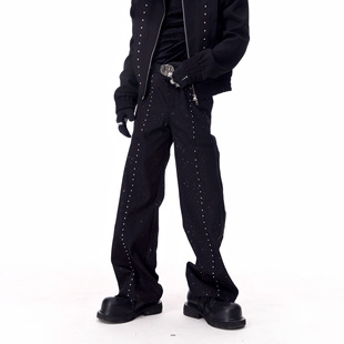 男满天星设计高级感拖地裤 百搭休闲直筒西裤 cleanfit四季 牧羊帅