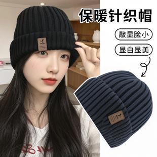毛线帽子棉帽男冬天针织帽加绒加厚保暖大头围秋冬季 骑车套头护耳