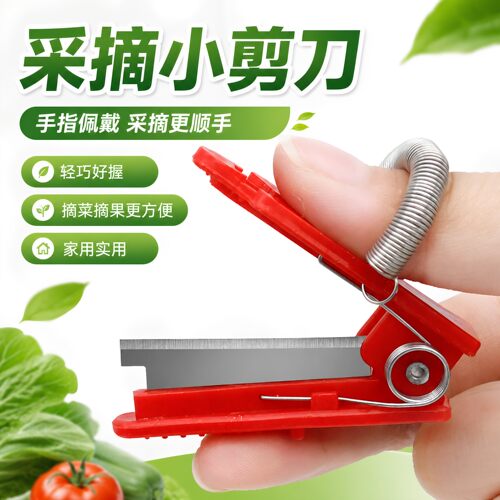 黄瓜豆角手指采摘神器戒指刀采摘工具小铡刀辣椒葡萄掐须打尖摘果