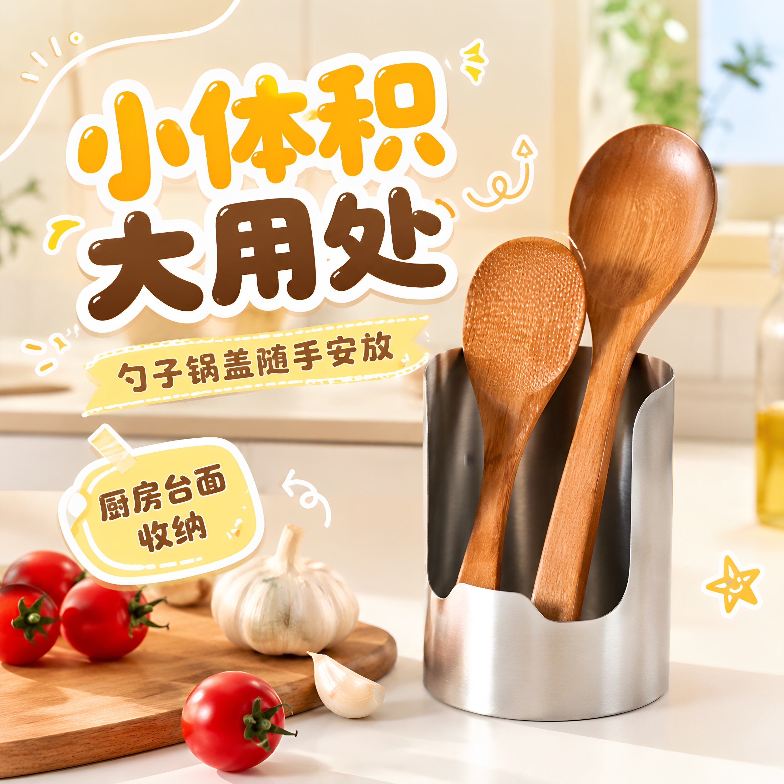 不锈钢厨房锅盖架砧板架多功能