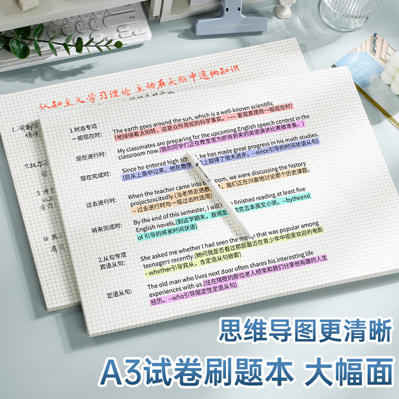 思维导图草稿纸可撕横版学习纸