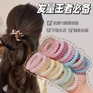 韩式少女高品质葡萄椰椰波点电话线夏天清新百搭日常发绳耐用发绳