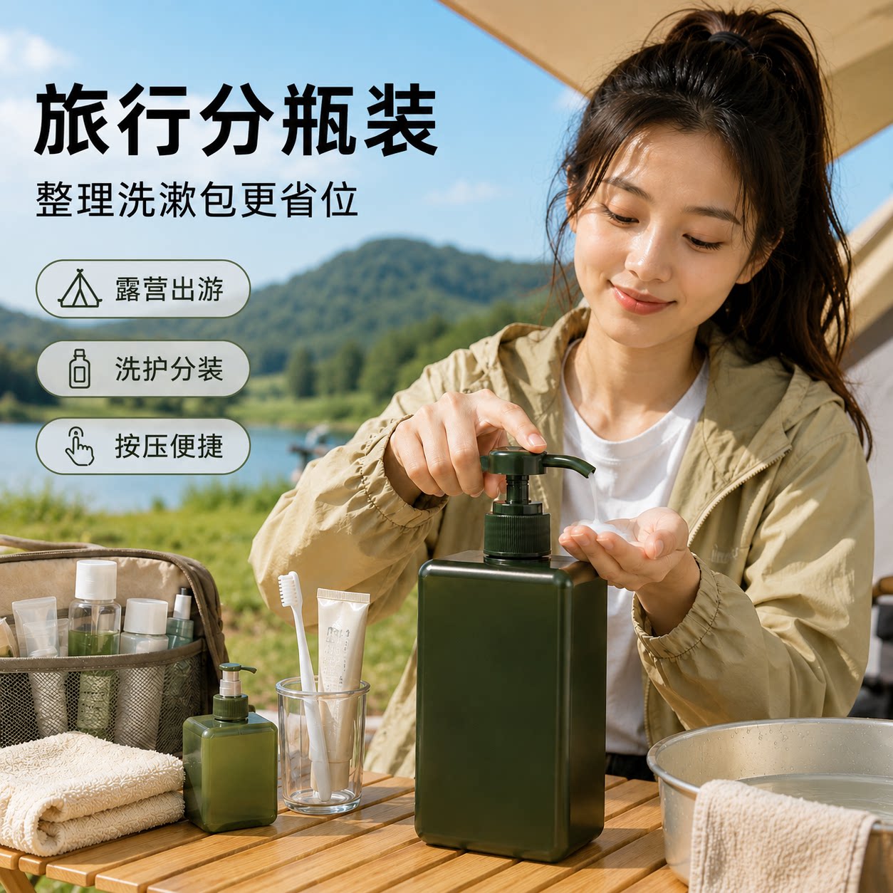 旅行按压挤压大容量分装瓶