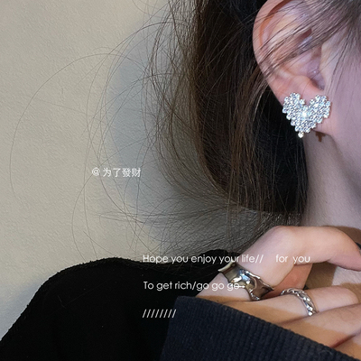 togetrich爱心耳钉韩国气质网红