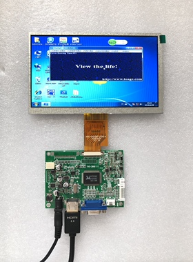 京东方7寸1024x600高清ips液晶显示屏配套HDMI驱动板