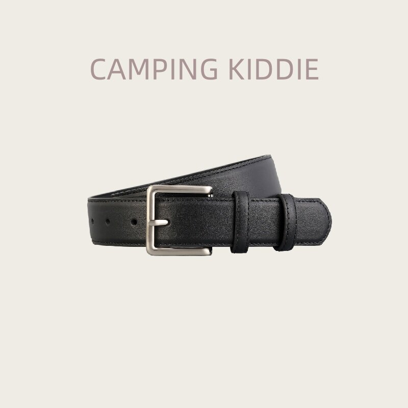 CAMPING KIDDIE真皮女士腰带配饰阔腿裤裙子百搭皮带女款配牛仔裤
