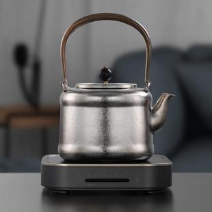 纯钛煮茶壶电陶炉专用钛合金养生茶具大容量家用泡茶壶提梁烧水壶