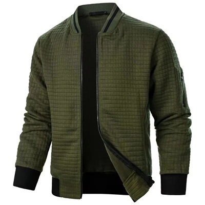 New Mens Long Sleeve Zipper Jacket Coats Stand Up Sweatshir