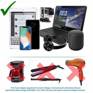 1pcs Power Plug Adapter US To EU Euro Europe Plug Power Plu