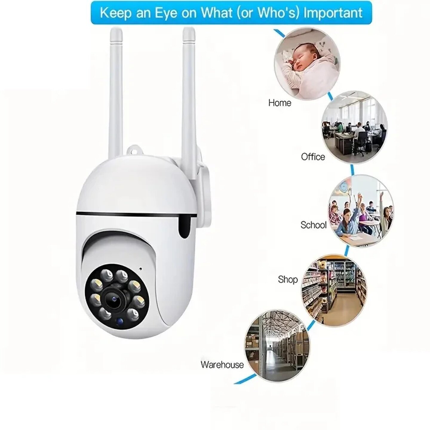 A7 1080P Security Camera WIFI Camera Outdoor PTZ Speed Wire