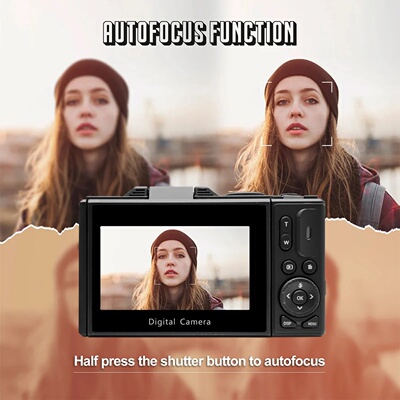 4K Digital Camera for Photography and 18X Digital Zoom Came