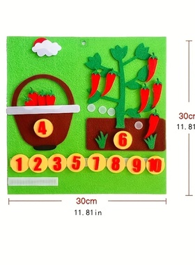 Kids Montessori Math Toys Picking Vegetables DIY 3D Puzzles