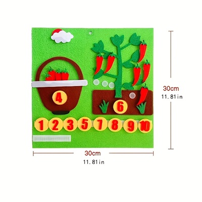 Kids Montessori Math Toys Picking Vegetables DIY 3D Puzzles