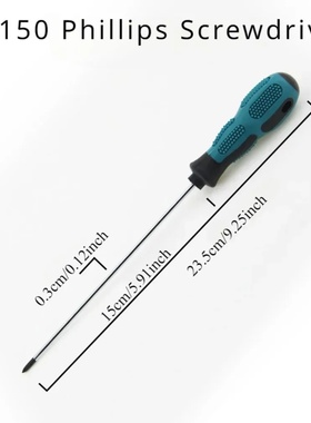 Long Slotted Phillips Screwdriver Rubber Handle Magnetic Sc