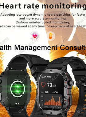 2025 New Military Smart Watch Men IP68 5ATM Outdoor Sports