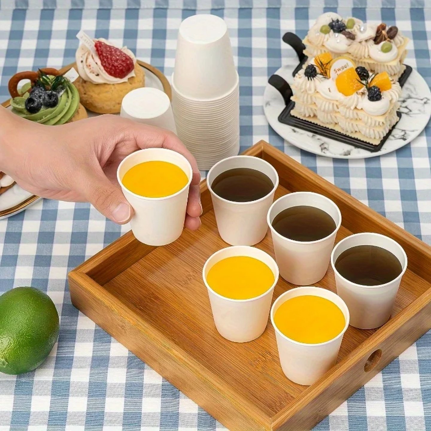 50/100PCS Disposable Small Paper Cup Tasting Cup  Perfect f