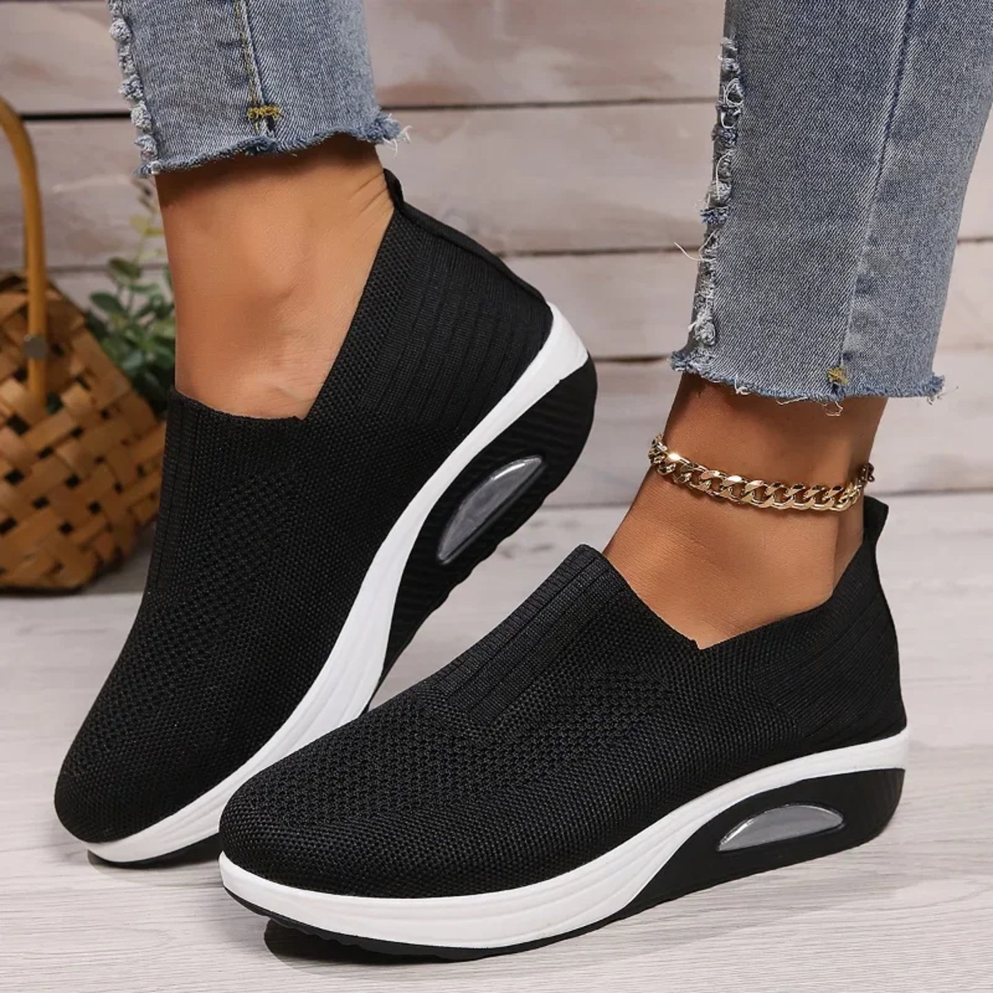 2024 Women Walking Shoes Air Cushion Non Slip Orthopedic Sh